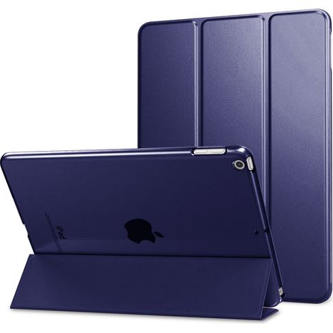 Étui fin et intelligent spécialement conçu pour iPad Mini 5 pouces (7,9 pouces), coque arrière flexible en TPU avec revêtement caoutchouté, mise en veille/réveil automatique et support pour visionnage (1/5)