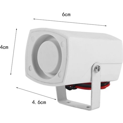Leistungsstarkes, kabelgebundenes Mini-Horn für Haus- und Autoalarmanlagen, 110 dB, 12 V Gleichstrom (1/5)