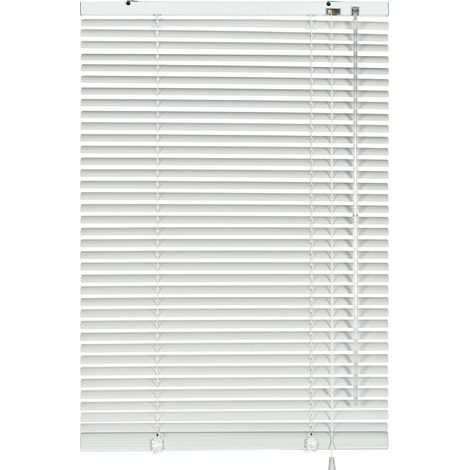 Deco Company, 23-3004 Veneziane con Morsetto, Alluminio, Bianco, 60 x 130 cm