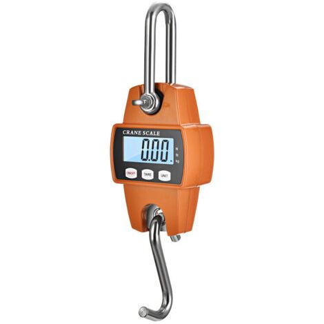 LAN Couleur orange One Piece Mini Portable Digital LCD Échelle Électronique Gaming Échelle Grue Échelle avec 300 kg Échelle avec Crochet Voyage Valise Pêche En Plein Air Chasse Ferme -265 81 46mm (1/3)