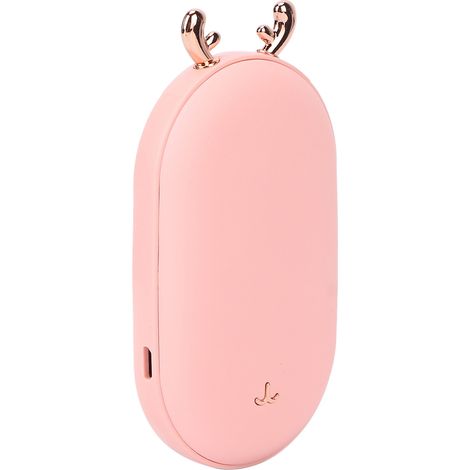 Chauffage portable électrique multifonction 3 vitesses, batterie externe de secours, chauffe-mains rose, réglable, chargeur USB, chaufferette réutilisable, compacte, idéale hiver. (1/5)