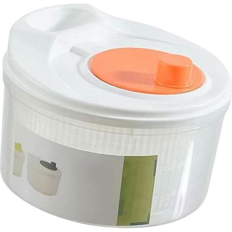 Essoreuse à salade manuelle 3L grand format, lave-légumes sèche-égouttoire avec bol et passoire (1/5)