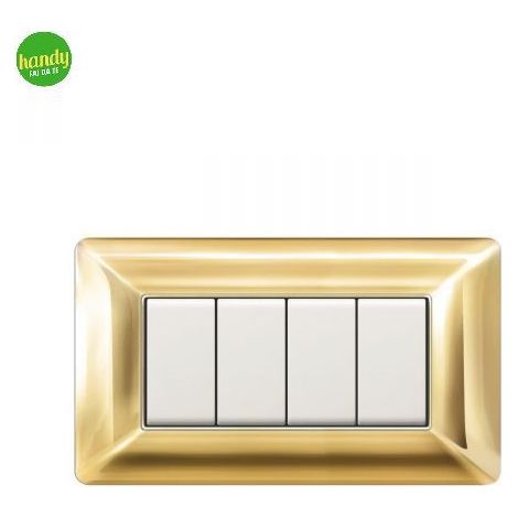 Placca da 4 moduli Easy Elettrocanali in plastica oro