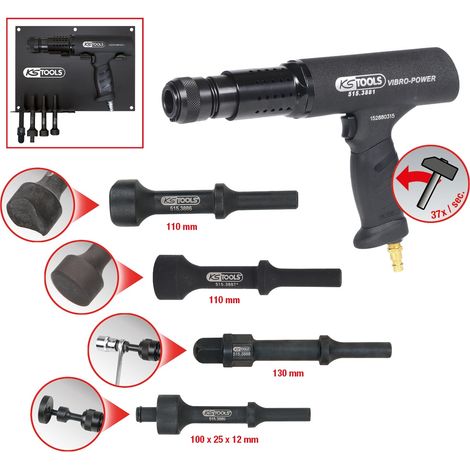 KS Tools Vibro-Power Druckluft-Meißelhammer-Satz, 6-tlg. (1/5)