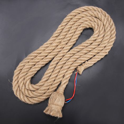 3 m E27 Vintage Hanfseil Deckenleuchtenfassung Pendelleuchte Glühbirnenfassung 85-265 V (1/5)