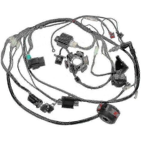 Faisceau électrique complet pour moto, quad, pit bike, karting, stator à 6 bobines pour moteurs 50-125 cm³. (1/5)