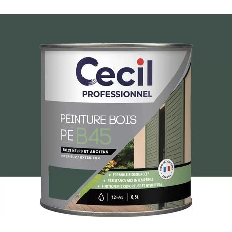 Peinture Bois Acrylique Cécil Professionnel PEB45 Vert Normand 0,5 L (1/2)