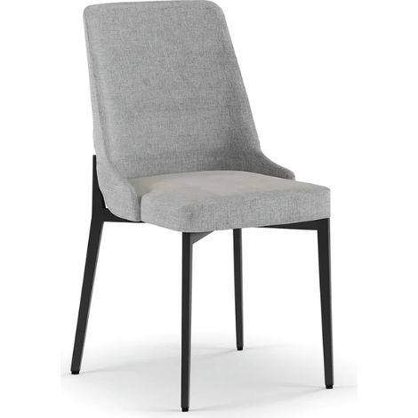 Charm, Set di 4 sedie in tessuto Grigio Chiaro (48cm X 58.5cm H. 89cm)  Duzzle (1/5)