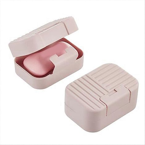 Porte-savon de voyage bleu, étui rigide pour savon solide, boîte de rangement nomade, coffret protecteur pour barre de savon, accessoire de toilette compact. (1/5)