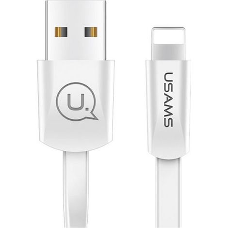 Cable plano para rayos USAMS de 1,2 m, color blanco.