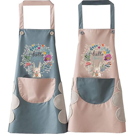 Tablier de cuisine femme 2 pièces, imperméable et ajustable. (1/3)