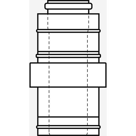 Zuluftstutzen INOX/PP DN185/125 - 48000009692 von Weishaupt