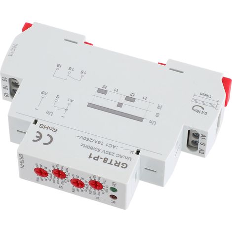 AC230V Elektronisches Wiederholungsrelais mit LED-Anzeige, ABS-Impulsausgang, Zeitrelais, DIN-Schienenanschluss (1/5)