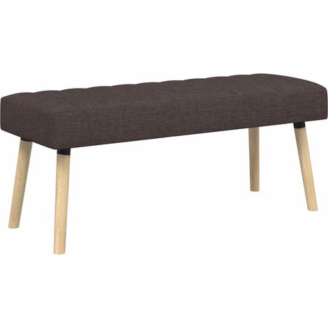 Channel-Tufted Bench Dark Brown 110 x 40 x 46 cm Fabric vidaXL