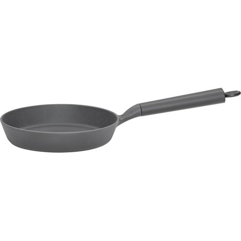 Poêle à frire en fonte émaillée avec manche en bois robuste pour tous les types de feux, y compris induction, répartition optimale de la (1/4)