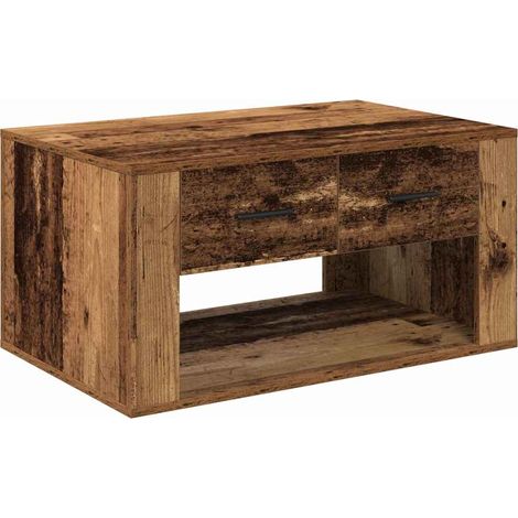 Maison Exclusive - Tavolino da salotto con cassetto Legno vecchio 80 x 50 x 40 cm