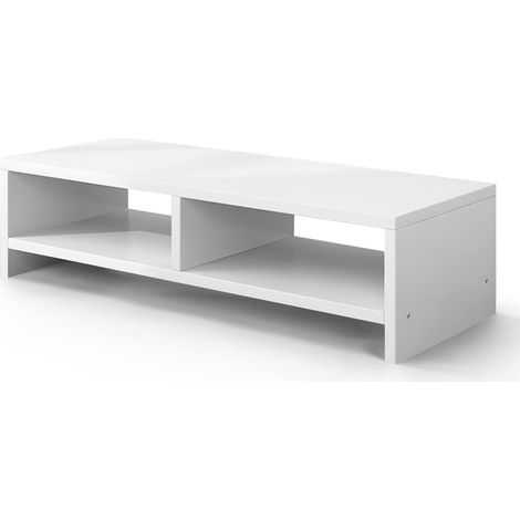 Youyijia Monitor Stand Desk Riser Wood Monitor Stand with Drawer 50 X 20 X 11.7cm 2 Tier Computer Desktop Stands for Desk PC Laptop Display Screen Printer Notebook White (1/5)