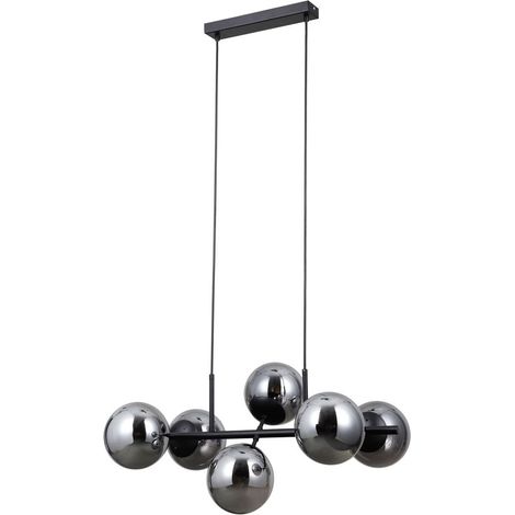 Molite LED-Hängeleuchte schwarz MAT italux PND-1098-6-BK (1/2)