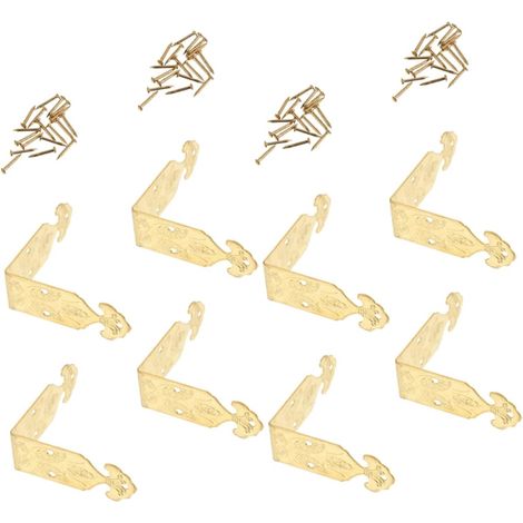 8 protège-coins décoratifs, laiton, doré, pour quincaillerie (1/5)