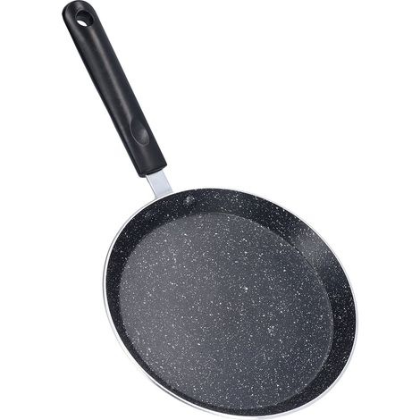 20 cm Antihaft-Pfanne für mehrlagige Crêpes, Magnesiumstein, induktionsgeeignet, Schwarz (1/5)