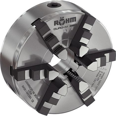 Röhm Planspiralfutter Duro-M 200/6 Zylindrische Aufnahme (DIN 6350 Form A) Bohr- und Drehbacken - 185348 (1/3)