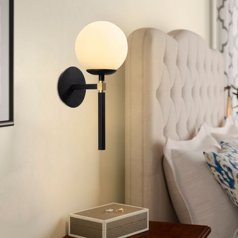 Wandlampe Schwarzes Glas Sereno