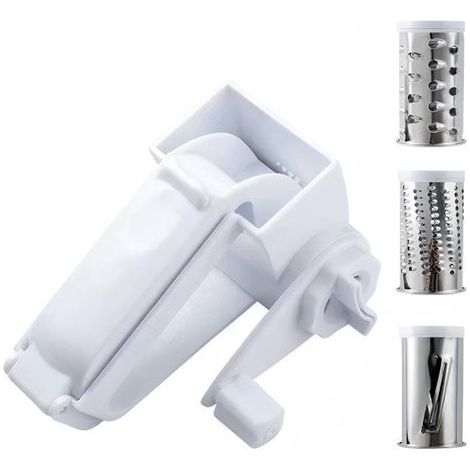 Grattugia manuale rotante per formaggio — Con cilindro grattugiante in acciaio inox — Adatta per grattugiare formaggi a pasta dura, cioccolato, frutta secca, spezie e altro ancora. (1/5)