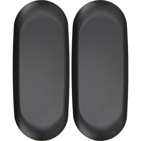 Lot de 2 plateaux de rangement de bureau en métal noir pour bougies parfumées, allumettes et briquets. (1/5)