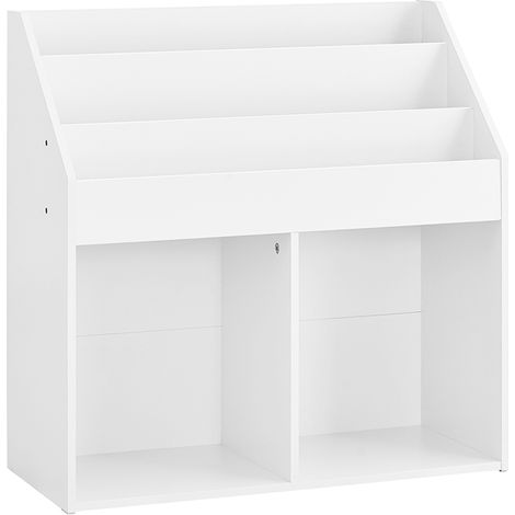 SoBuy Kinderregal mit 5 Fächern Weiß 68x30x68cm Minimalistisch KMB01-II-W