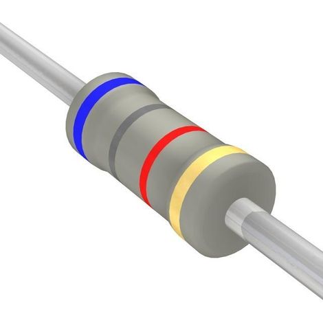 Resistencia Oxido Metal 6K8 2W 1% Medidas 5x12mm