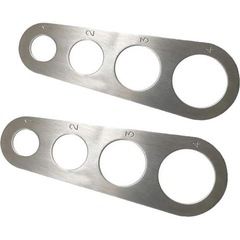 Mesureur de pâtes en acier inoxydable à 4 trous - Mesure des portions (mesure jusqu'à quatre portions pour adulte) 18.56.2cm