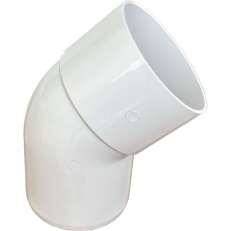 Curva tonda 45° per pluviali : Colore - Bianco, Diametro - 80