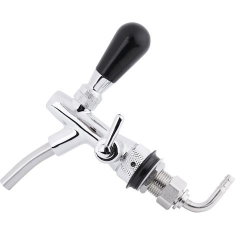 Robinet de bière réglable en acier inoxydable G5/8 avec tige de tirage pour bar à domicile (argenté) (1/5)