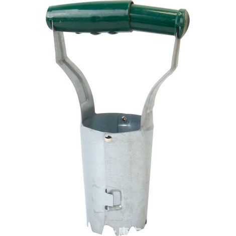 Plantoir à bulbes automatique de jardinage avec manche en bois (1/2)