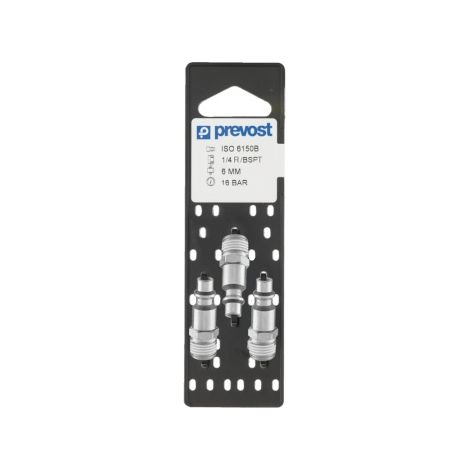Prevost – Embout filetage mâle conique R 1/4 – Raccord pour compresseur – Lot de 3 – Filetage BSPT pour connexion étanche (1/4)