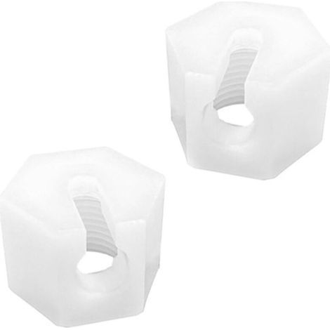 2er-Pack Ersatzteile für Sodastream – Ersatzmutter – Kompatibel mit Sodastream Crystal 1.0 und 2.0, Jet, Spirit, Easy, Crystal, Terra, Duo 1.0 und 2.0 (weiß) (1/5)