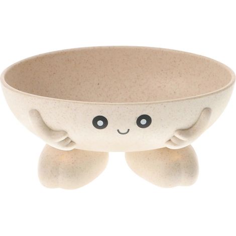 Boîte à savon de bureau à motif dessin animé (1 pièce), étui de rangement créatif pour savon, joli plateau pour savonnette-12.5x6cm-Beige (1/4)