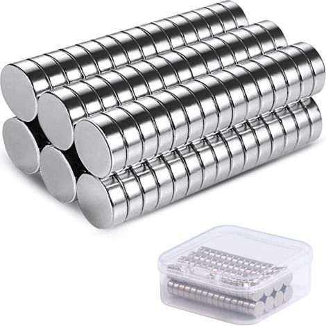 60 kleine Kühlschrankmagnete, 6 mm x 3 mm, Neodym, Mini, starke Metall-Reißzwecken für Kühlschrank, Bilder, Bastelarbeiten, Karten, Whiteboards, Kalender