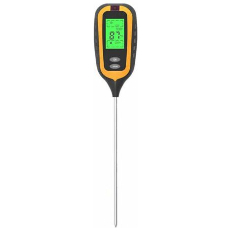 Boden-pH-Meter, Bodenfeuchtemessgerät, 4-in-1, für Bodentester, Feuchtigkeit, pH, Temperatur, Licht, Rasenflächen, landwirtschaftliche Pflanzen, Kräuter