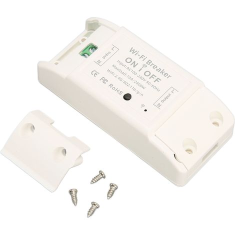 Interrupteur intelligent Wi-Fi, disjoncteur à commande vocale mains libres, interrupteur pour appareils électroménagers, 100-240 V CA (1/5)