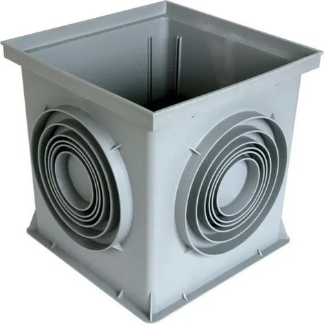 Nicoll – Regard de branchement PVC 40x40x40 cm – Installation fiable pour systèmes d'évacuation – Résistant aux chocs et aux UV