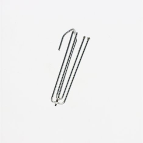 Lot de 10 agrafes pour rideaux avec 4 broches et tête ordinaire de 75mm en Acier Zingué - Boulet (1/5)