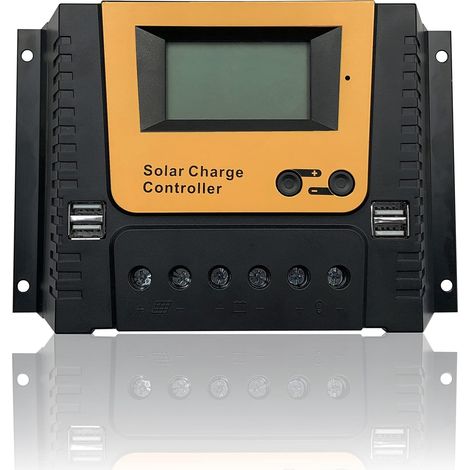 60-A-Solarladeregler, 12 V, 24 V, 36 V, 48 V, automatische Identifizierung, 60-A-Solarladeregler, passend für MAX 3120-W-Solarmodule, kompatible gelversiegelte Überflutungs- und Lithiumbatterie