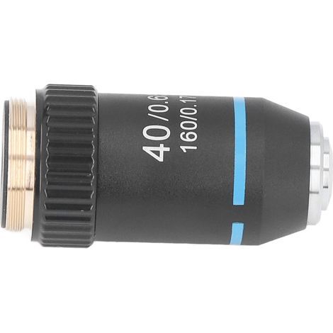 40-fache achromatische Mikroskopobjektiv, hohe Vergrößerung, 20,2 mm RMS Gewinde, schwarz, 195 Standard, Präzisionsoptik. (1/5)