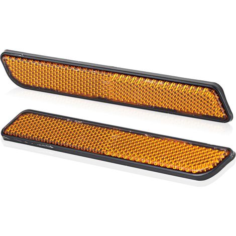 2 accessoires de réflecteur de feu stop de moto en plastique (jaune) (1/5)