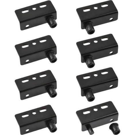 Lot de 4 charnières pivotantes en acier inoxydable avec arbre dissimulé, charnières de porte d'armoire en bois avec goupille pour porte en bois à pivotement libre (noir) (1/4)