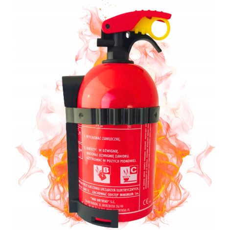 Extincteur à poudre pour voiture, 1 kg, + 5 ans de production (2026), avec poignée (1/5)