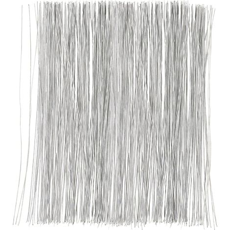 100 Fils de fer, Flexible, Blanc, 40 cm, Composition florale, Artisanat
