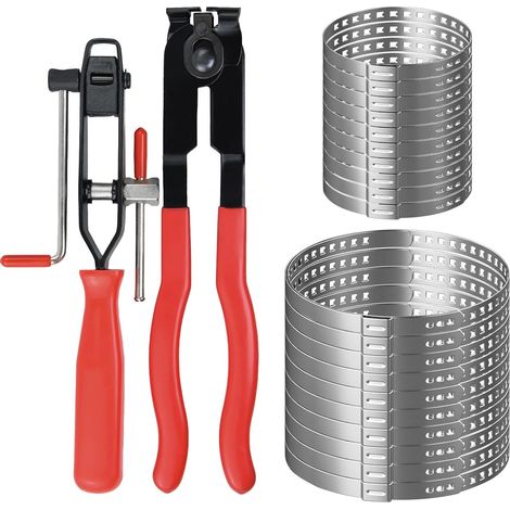 22 pièces pince collier cardan Colliers de gaine CV en acier inoxydable 304 pour voitures, VTT, soufflet de cardan, tuyaux de carburant et systèmes de refroidissement (1/5)
