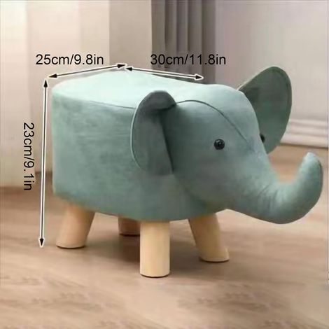 Tabourets de jardin animaux, petits bancs multifonctionnels en forme d'animaux mignons de dessin animé, verts, pour la maison et la maternelle (1/4)